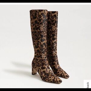 Sam Edelman Sylvia Knee High Boot Leopard Size 6
